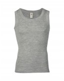 Herren Unterhemd aus Merinowolle, Light grey melange