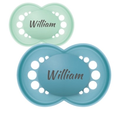 MAM Original,  Gr. 2 (6-16 Mon.), Symmetrisch - Silikon, Schnuller mit Namen