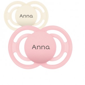 MAM Perfect,  Gr. 2 (6-16 Mon.), Symetrisch - Silikon, Schnuller mit Namen