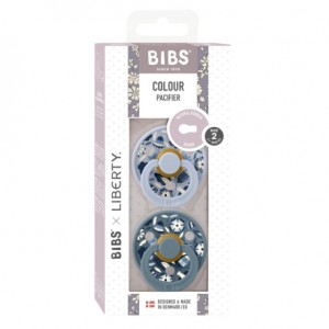 BIBS X LIBERTY, Colour 2er-Pack, Größe 2 (6+ Monate), Rund - Latex