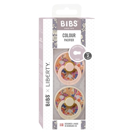 BIBS X LIBERTY, Colour 2er-Pack, Größe 2 (6+ Monate), Rund - Latex