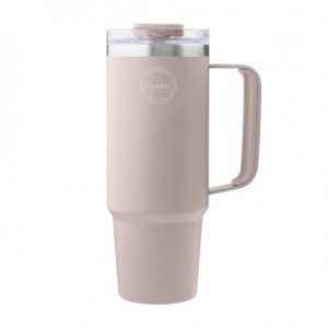 AYA&IDA, Thermobecher mit Strohhalm, To-go-Becher, 885 ml, Cream Beige