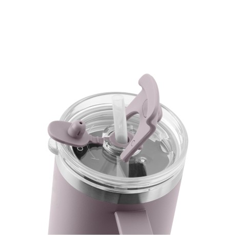 AYA&IDA, Thermobecher mit Strohhalm, To-go-Becher, 885 ml, Lavender