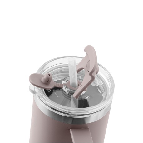 AYA&IDA, Thermobecher mit Strohhalm, To-go-Becher, 885 ml, Soft Rose