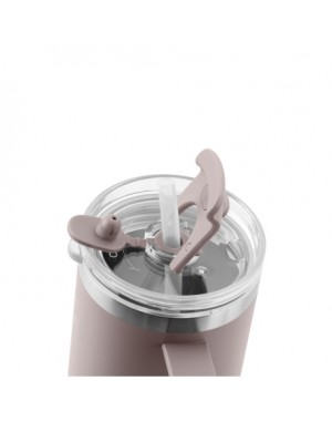 AYA&IDA, Thermobecher mit Strohhalm, To-go-Becher, 885 ml, Soft Rose