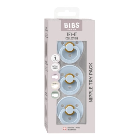 BIBS Try-It Colour - 3er-Pack, Gr. 1 (0-6 Mon)