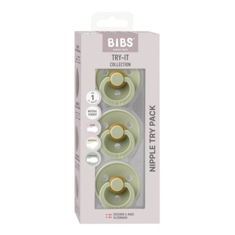 BIBS Try-It Colour - 3er-Pack, Gr. 1 (0-6 Mon)