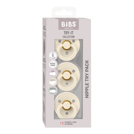 BIBS Try-It Colour - 3er-Pack, Gr. 1 (0-6 Mon)