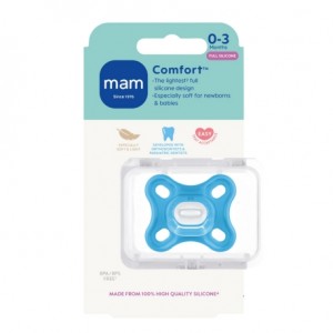 MAM Comfort 1er-Pack, Größe 0 (0-3 Monate), symmetrisch - Silikon