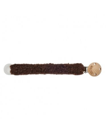 Smallstuff, Schnullerkette, Bouclé-Merinowolle, Brown