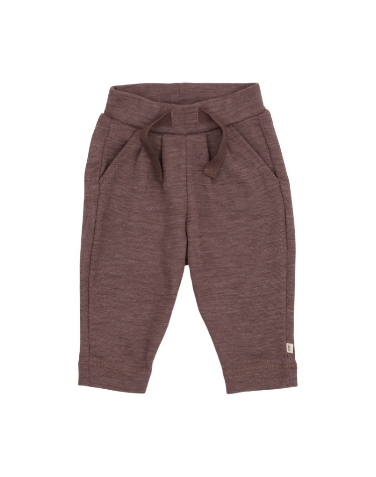 Schnürbare Bundhose aus 100% Merinowolle für Baby