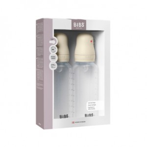 BIBS Flaschenset - Komplettset mit 2 flaschen, 270 ml, Silikon