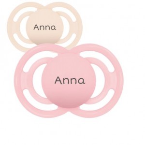 MAM Perfect,  Gr. 2 (6-16 Mon.), Symetrisch - Silikon, Schnuller mit Namen