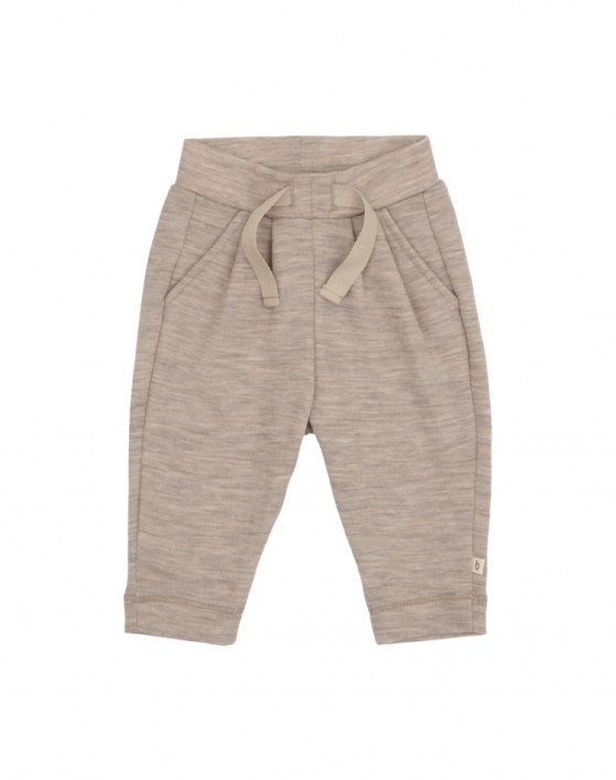 Schnürbare Bundhose aus 100% Merinowolle für Baby