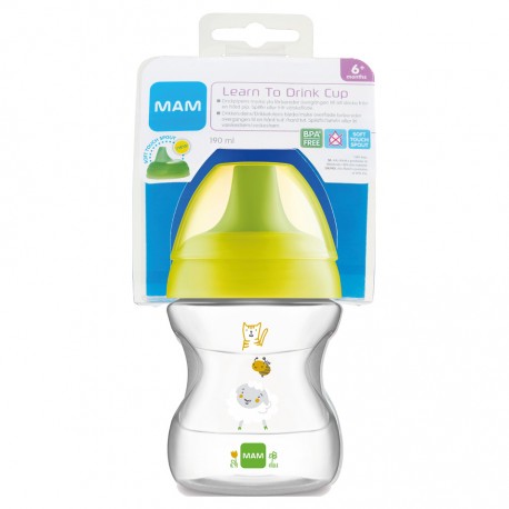Se Mam, Learn To Drink Cup, 190 Ml., Green hos byhappyme.com