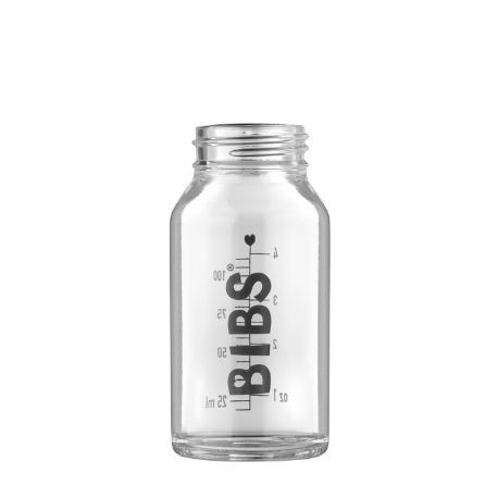 Se Bibs Glass Bottle, Sutteflaske I Glas, Del Af Et Sæt, 110 Ml. hos byhappyme.com