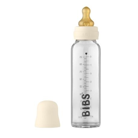 Billede af Bibs Baby Glass Bottle, Sutteflaske - Komplet Sæt, 225 Ml.