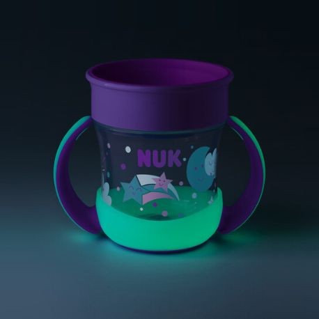 NUK  Mini Magic Cup Night, Drikkekop, Lilla, 6+m