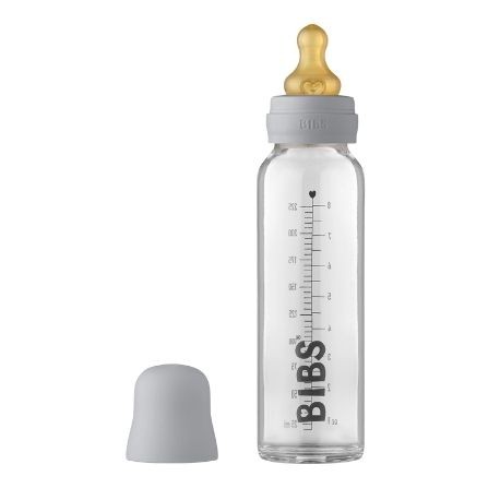 Se BIBS Bottle - Komplet Sutteflaskesæt - Stor - 225 ml. - Cloud hos byhappyme.com