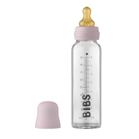 Se BIBS Bottle - Komplet Sutteflaskesæt - Stor - 225 ml. - Dusky Lilac hos byhappyme.com