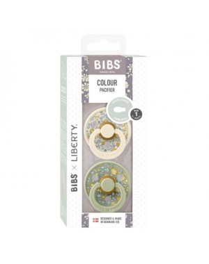 BIBS X LIBERTY, Colour 2-pak, Str. 1 (0-6 mdr.), Symmetrisk - Latex