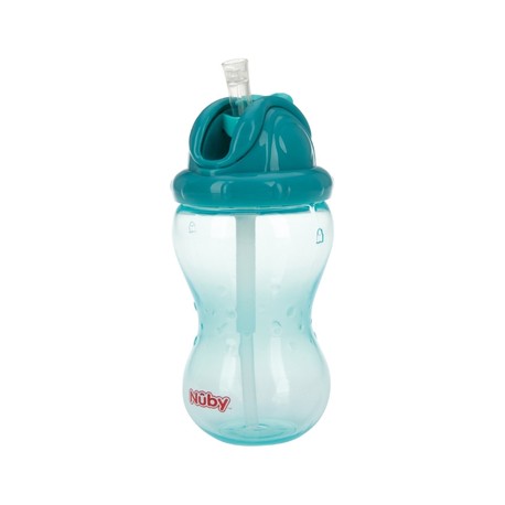 Nüby, No-spill flaske med sugerør, 12+ mdr., Aqua
