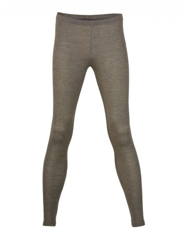 Dame leggings i merinould, Walnut