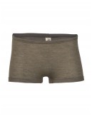 Minishorts i uld og silke til dame, Walnut