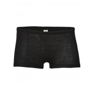 Minishorts i uld og silke til dame, Black