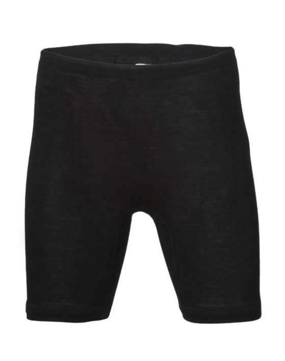 Shorts i uld og silke til dame, Black