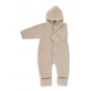 Heldragt i 100% merino uld til baby, Sand mélange