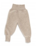 Bukser i 100% merino uld til baby, Sand mélange