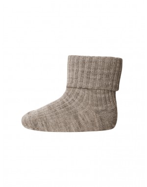 Baby ankel strømper i merino uld med ombuk, OEKO-TEX®