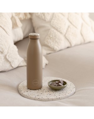 Aya&Ida, Drinking Bottle, Drikkeflaske med låg, 500 ml, Dusty brown