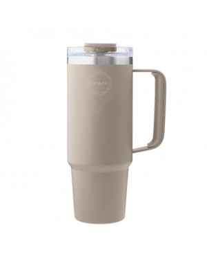 AYA&IDA, Thermo Cup with Straw, To-go Cup, 885 ml, Cream Beige