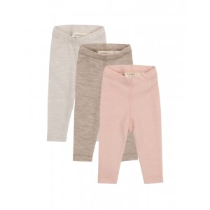 Leggins i 100% merino uld til baby og børn, 3-pak