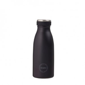 AYA&IDA, Drinking Bottle, Juomapullo kierrekorkilla, 350 ml, Matte Black