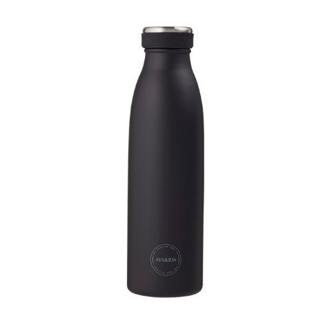 AYA&IDA, Drinking Bottle, Juomapullo kierrekorkilla, 500 ml, Matte Black