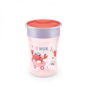 NUK  Magic Cup -muki, Muki, Vaaleanpunainen,  Yli 8 kk