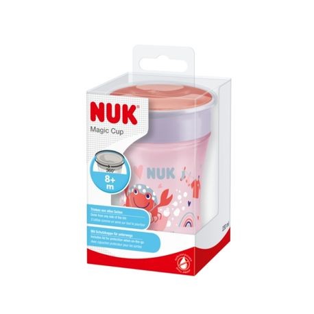 NUK  Magic Cup -muki, Muki, Vaaleanpunainen,  Yli 8 kk