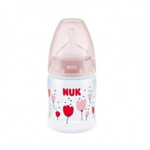 NUK  First Choice, Tuttipullo, Vaaleanpunainen, 0–6 kk