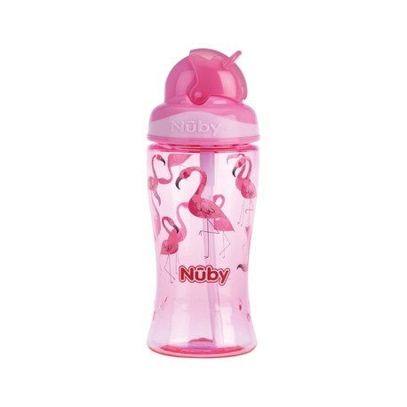 Nüby, Flip-it juomapullo esikouluun, 360 ml, Pink