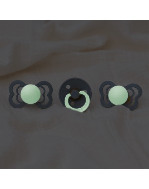 Bibs Couture Night Glow,  Taille 1 (0-6 mois), Physiologique - Silicone