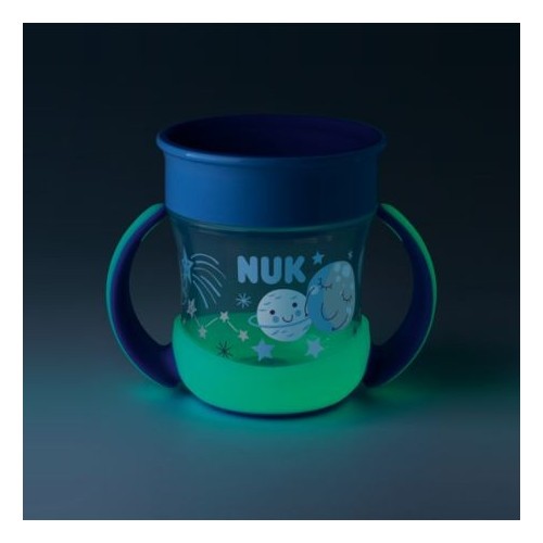 NUK Mini Magic Cup Nuit, Magnifique tasse, Brille dans le noir, 2  couleurs