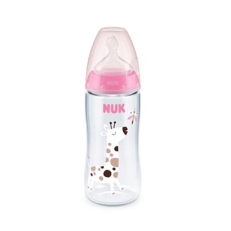NUK  First Choice, Bouteille pour bébé, Bleu, 6-18 mois.