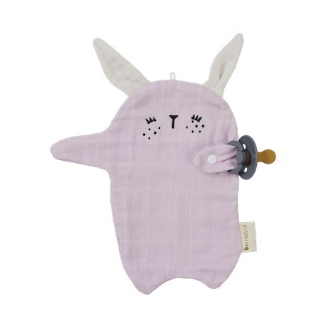 FABELAB, Doudou avec attache-tétine incluse, Sloth, Grey,