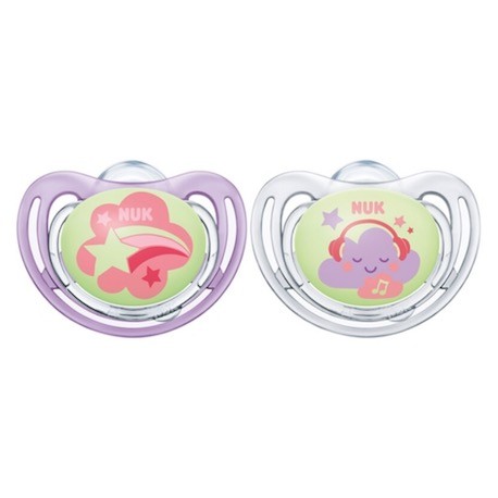 Nuk Trendline Sucettes Physiologiques Silicone 18-36 mois Duo Fille