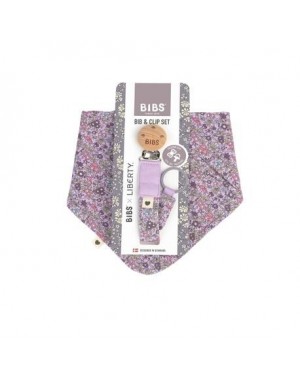 BIBS X LIBERTY, Pack de 2 bavoirs bandana et attache-tétines