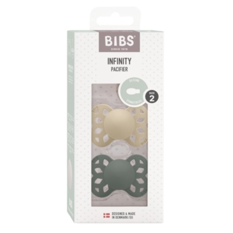 BIBS Infinity lot de 2,  Size 2 (6+ m), Anatomique - Silicone