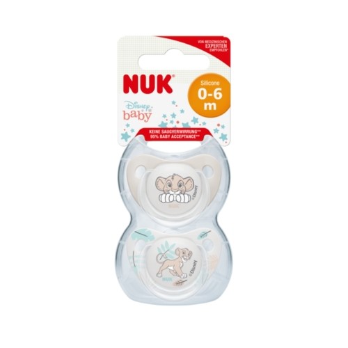 NUK TRENDLINE SUCETTES 6-18 MOIS SILICONE LOT DE 2